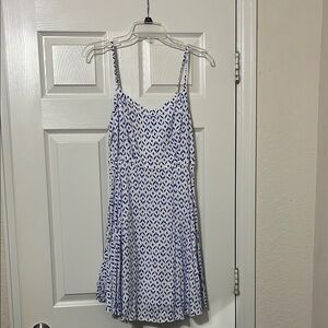 Old Navy Blue and White Geometric Dress